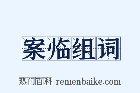 案临组词是什么意思的图片